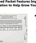 Radish seed packet with growing information, part of 43 Assorted Vegetable And Herb Seed Packets Stash With Over 10,000 Seeds Includes Mylar Storage