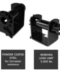 Heavy Duty Weld-On Winches for Flatbed Trailer Pack of 4 with powder coat finish and 5,500 lb work limit.
