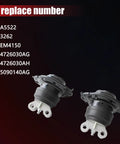 Straight Swap Front Left And Right Motor Engine Mount Pair To Keep Your Ride Butter Smooth Compatible With Chrysler 300 Dodge Challenger Charger Durango 2011 Through 2022 3.6L 5.7L V6 V8 A5522 4726030AH showing OE replace numbers list.