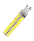 LED G9 bulb with multiple yellow diodes and white base, shown against a white background.