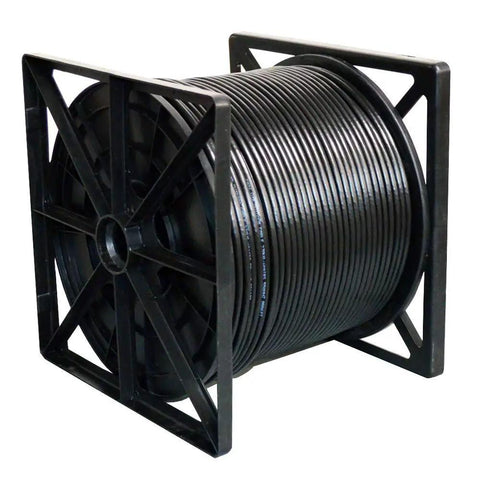 Cat6 Outdoor Ethernet Cable Direct Burial 23AWG Solid CCA UTP Waterproof HDPE Jacket Black 1000ft spool
