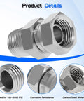 Hydraulic Swivel Adapter Three Eighth NPTF Male To One Half NPSM Female Beefy 360 Degree Swivel Built To Last High Pressure Hydraulic Lines Industrial Plumbing Connector Durable Steel, carbon steel