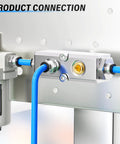 Heavy Duty Pneumatic Aluminum Manifold Block Kits 2 Way With 1/2 NPT Input And 1/4 NPT Output Air Exhaust Distribution installed