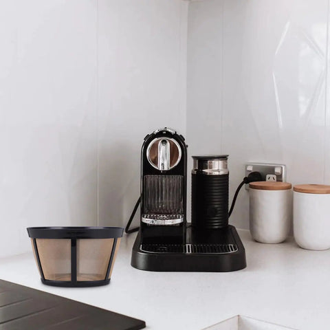 Reusable Coffee Filter For 8 To 12 Cup Coffee Makers Fits Most 8 To 12 Cup Machines Brown Color Eco Friendly Low Waste Replacement Filter