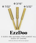 Titanium Coated Chainsaw Sharpener Bits Set For Electric Saws And Rotary Tools, displayed in 3 different diameters.