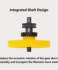 Front view of Beefed-Up Extruder Gear Kit For X1 And P1 Series With DLC Nano Coating Hardened Steel Dual Gear Aluminum Handle POM Gear