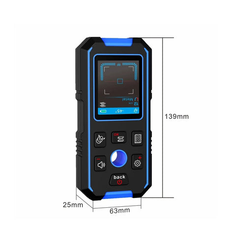 Beefy Stud Finder Wall Scanner Backlit Lcd Screen, handheld tool with buttons and LCD for fast AC wire locating.
