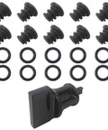 Upgraded Complete Car Oil Drain Plug Kit For VW Audi TSI Engines With 10 Plugs Plus Tool And Gaskets To Stop Leaks And Keep Your Ride Running Smooth Like A Dream Today, black rubber plugs and O-rings with removal tool