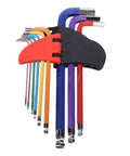 Awesome 9-Piece Colored Metric Hex Key Set With Ball End Wrenches Made From Hardened Crv And S2 Steel Perfect For Bike Repair Furniture Building And Electrical Fixes With Non Slip Grip And Super Durable Color Coded Design. 9-piece metric hex key set in color-coded holder, 1.5mm to 10mm, ball end