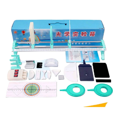 Pro Grade Physical Optics Experiment Kit With Complete Optical Platform Setup including lenses, optical bench and components.
