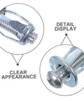Expansion Screw And Petal Nut Kit For Quick No Fuss Fastening In Home Projects M4 M5 M6 Metal Anchors 35 Piece Hollow Wall Petal Expansion Bolts For Iron Skin And Plasterboard, silver detail view