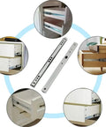 17mm Wide Mini Drawer Slides Two Way Pull Out Rails With Smooth Glide For Kitchen Office And Workshop 214mm Length 1 Pair Drawer Runners Easy Install Durable Metal Hardware