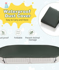 Kids Sandbox With Cover And Built In Seating, Weather Resistant Outdoor Sand Pit For Backyard Fun, showing waterproof dust cover
