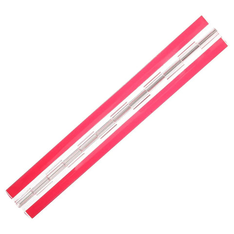 Adhesive Folding Hinge For DIY Furniture And Piano Lids, Mini Clear Long Piano Hinge with red protective strip