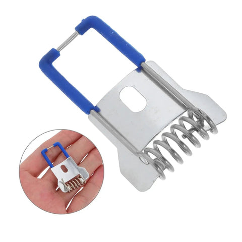 30 Pack Recessed Lighting Clips and Lamp Trim Springs for LED Panels, shown in hand for scale, durable iron material