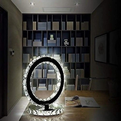 Ferris Wheel Shaped Crystal Table Lamp With LED White Light Sleek Dope Glow Durable K9 Crystal And Stainless Steel