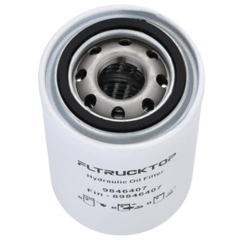 Hydraulic Oil Filter For New Holland 3 Cylinder Tractors And Ford 3 Cylinder Models Including 1715 1520 1320 1120 1215 1510 1620 1220 1710 Replacement BT8391 SBA340500610 SBA340500380 9846407, top angle view.