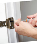 Antique Green Self Closing Cabinet Door Hinges Set With Soft Close Action No Slam For Face Frame Cabinets being installed