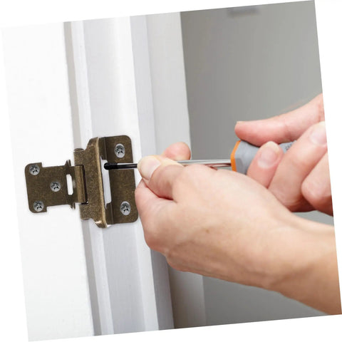 Antique Green Self Closing Cabinet Door Hinges Set With Soft Close Action No Slam For Face Frame Cabinets being installed