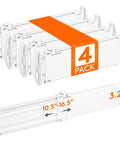 Straight Up Tall 3.2 Inch Adjustable Drawer Dividers For Clothes, 4 pack, heavy duty ABS plastic, adjustable 10.5-16.5 inch size.