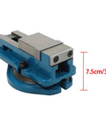 2 Inch Precision Milling Vise With 360 Degree Swivel Base For Milling And Drilling Machines, Blue Clamp Vise, side view