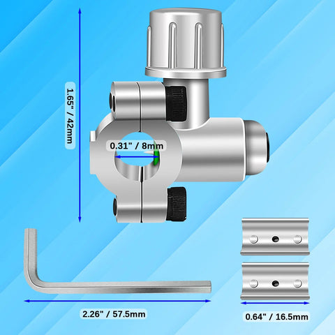 BPV31D bullet piercing valve kit for refrigerator tubing, front view; silver metal with an L-shaped wrench.