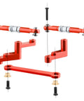Red Aluminum Suspension Arms And Steering Knuckle Kit For 1 Sixteenth Scale RC Cars Compatible With Hyper Go Models