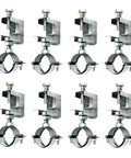 Heavy Duty Conduit Hanger Kit with Beam Clamp and Pipe Support, 8 pcs, 1-1/4 Inch, galvanized steel, rust resistant