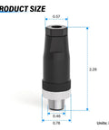 Dimensions of IP67 Waterproof M12 5 Pin Male Connector Field Wireable Straight Adapter For Electric Bicycle Sensors