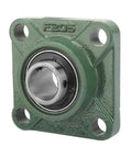 Self Aligning Pillow Block Flange Bearing with Iron Base Four Bolt Mount Two and a Half Inch Bore built tough and corrosion resistant