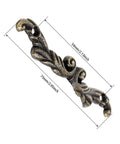Close-up of Vintage Bronze Knobs Set 10 Pcs Antique Drawer Pull Handles For Cabinets Jewelry Boxes And Mini Chests Large 75 X 15 X 8 Mm Zinc Alloy