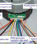 Wiring connections on 12 To 24V DC Brushless Servo Motor With Built In Drive, 100 Line Encoder, PWM Speed Regulation Controller