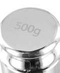 Close-up of 500g weight from 12 Piece Calibration Weights Set With Tweezers And Storage Box Pro Grade High Precision Steel Weights For Digital Scales