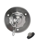 Heavy Duty All Metal RV City Water Inlet With Check Valve For Camper Motorhome Trailer And Marine Use Stainless Steel Water Fill Inlet Replacement Rugged RV Water Connection With Dust Cap, stainless wall mount