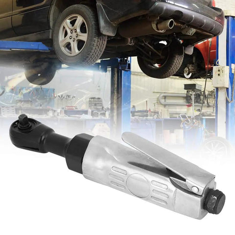 Boss Level Aluminum Alloy 1/4 Square Drive Pneumatic Wrench With Lever Controlled Adjustable Torque Up To 25 Ft Lbs lightweight air ratchet in auto shop.