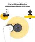 Hardcore Hardened Steel Extruder Gear Kit for P1P P1S X1C X1E 3D Printer Upgrade with dual gears and yellow cog detail