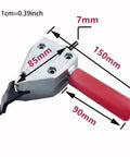 Heavy Duty Electric Sheet Metal Shears And Wire Nibbler Attachment For Cordless Drills High Carbon Steel Cutter Tool dimensions and design.
