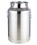 Heavy Duty 304 Stainless Steel Milk Jug With Slick Airtight Seal Prime Food Storage Container For Rice Flour Sugar And Coffee Beans, tall and shiny.