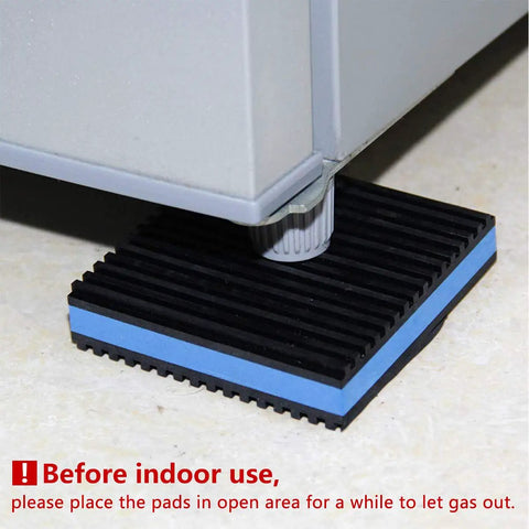Heavy Duty Blue EVA Anti Vibration Pad Set For HVAC Systems And Appliances, Four Pack, supporting appliance foot