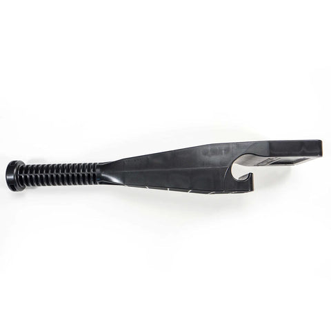 Heavy Duty Ratchet Strap Tightening Handle for 2 Inch 3 Inch and 4 Inch Straps Black Polycarbonate Grip Side View