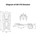Technical diagram of Pavo Femto Brushless Whoop Frame With HD VTX Bracket showing dimensions for 75mm wheelbase drone component.
