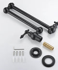 Bronze Pot Filler Faucet Wall Mount With Dual Swing Joints And 24 Inch Extension Oil Rubbed Bronze Finish parts on white background