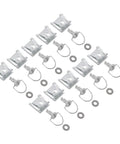 D Ring Quick Release Fairing Fasteners For Motorcycles And Bikes 14mm Universal Fit Quarter Turn Bolts Set With Silver Finish