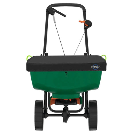 Front view of Waterproof 600D Heavy Duty Spreader Cover For Broadcast Spreaders P20-5010 And 85-100 Lb Fertilizer Spreaders.