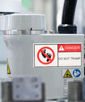 Self Adhesive Warning Sign Stickers PVC Material 2 Pack Multipurpose Eye Catching Reminder For Safety On Equipment