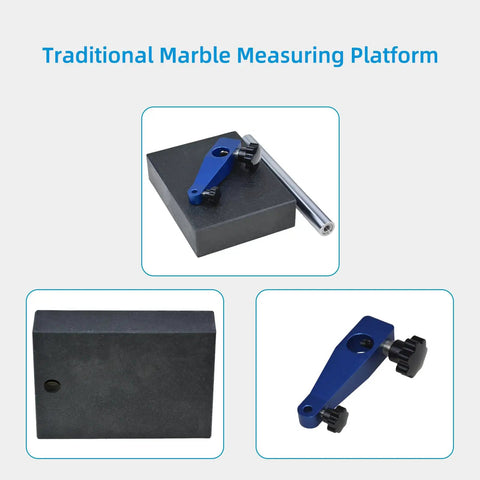 Solid Marble Dial Test Stand Base For Dial Indicator And Digital Gauge Heavy Duty Stone Platform For Precision Measurements