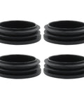 Lote de 4 tapones de plástico Inch 5 Inch con tapas negras para tubos redondos
