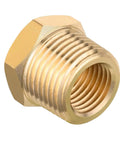 Brass reducer hex bushing, 1 in NPT male x 3/4 in NPT female, pipe fitting adapter, pack of 4