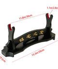 Solid Wood Sword Display Stand For Katana Wakizashi And Tanto Velvet Padded Wall Hanger Rack One Tier Easy Assembly black stand