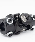 Three Quarter Inch Double D Steering Shaft Universal Joint Built Tough With Powder Coated Black Finish, Three And One Quarter Inch Overall Length